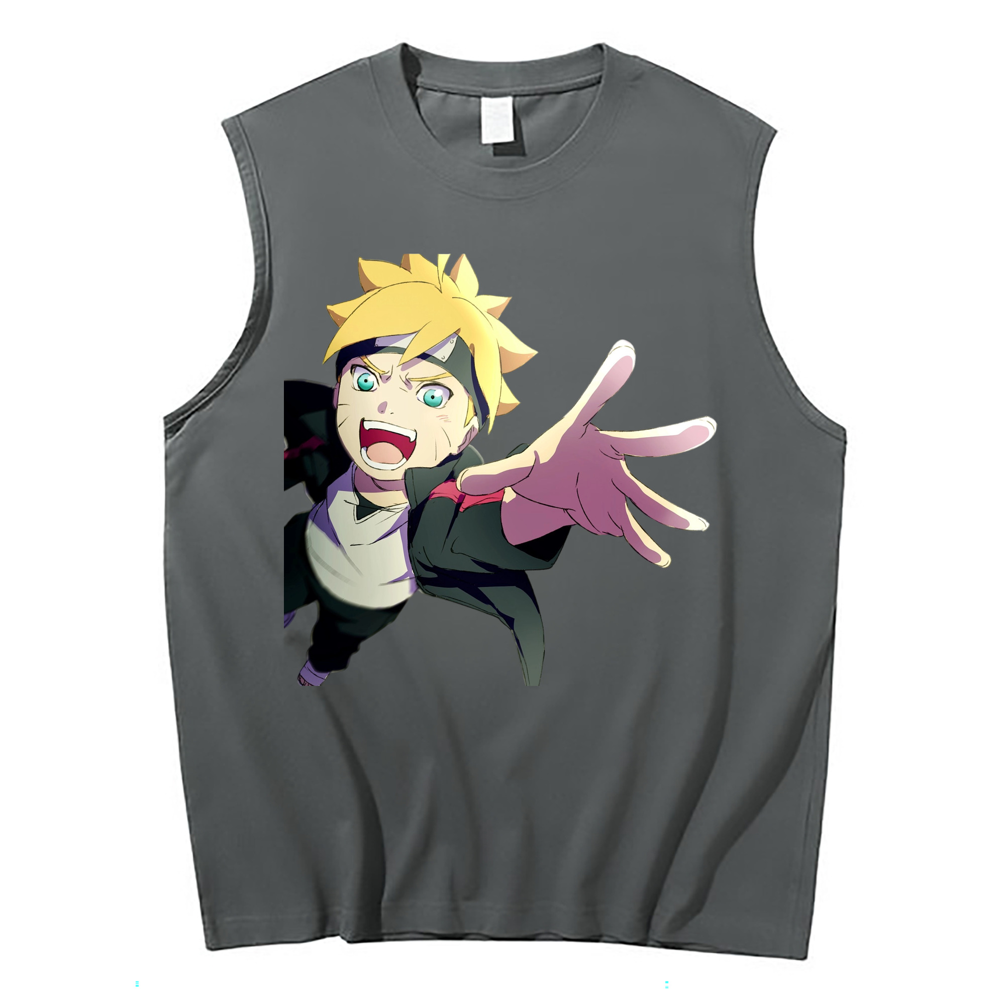 （画像用） NARUTO -ナルト- うずまき ボルト Uzumaki Boruto コットン100％タンクトップ（フロントプリント）